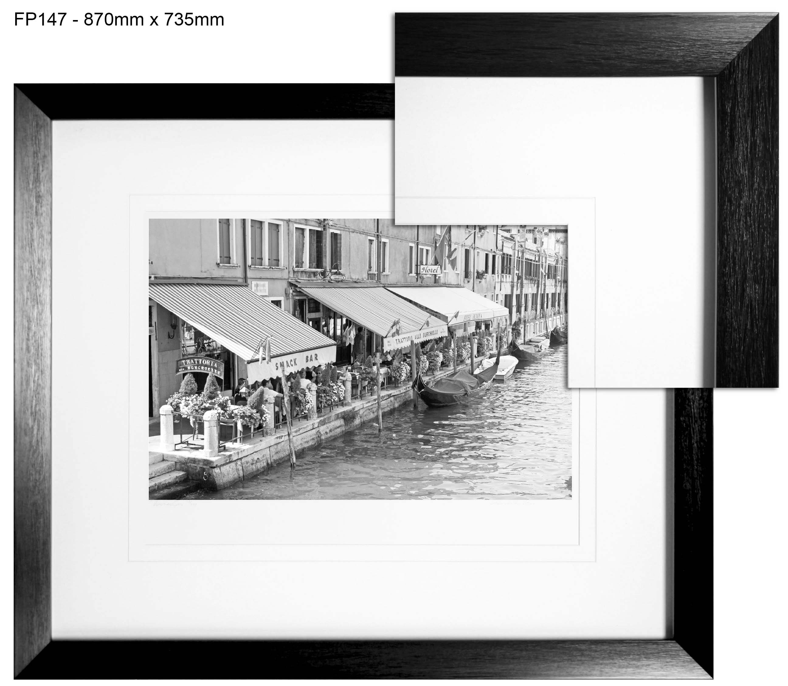 FP147 Wall décor art framed print B&W building façade black frame